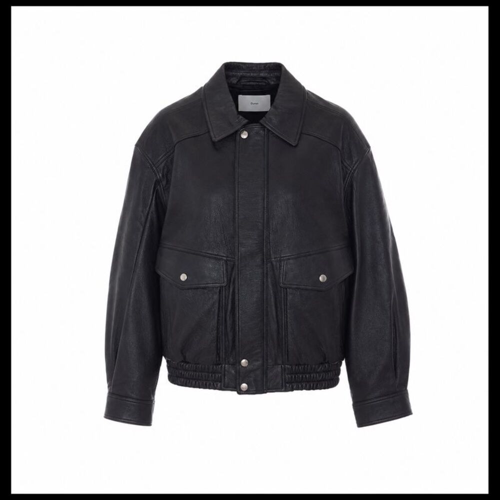Dunst Men Unisex Oversized Leather Blouson